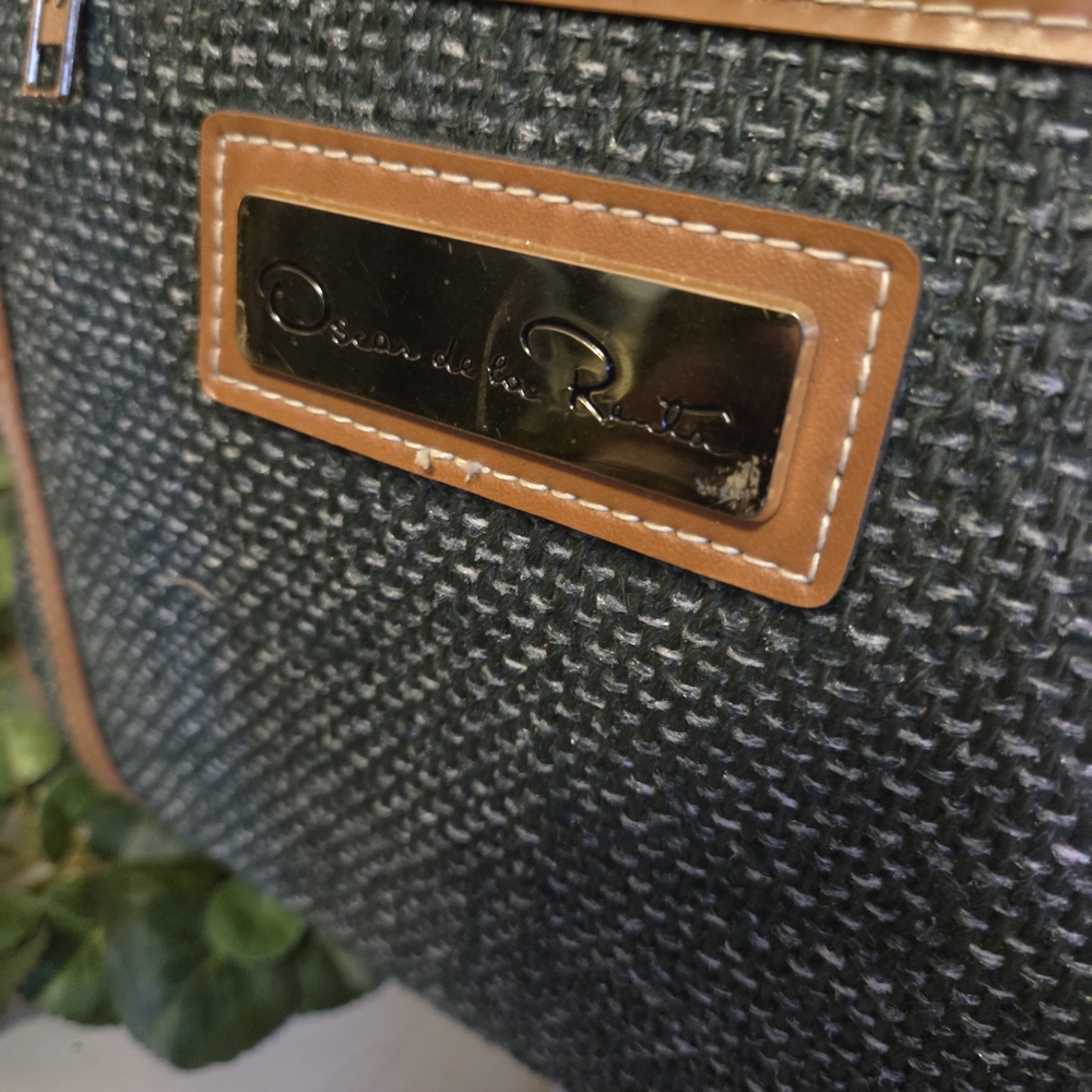 Oscar de la Renta Vintage Tweed Travel Shoulder Bag Carry On Luggage - Picture 6 of 16